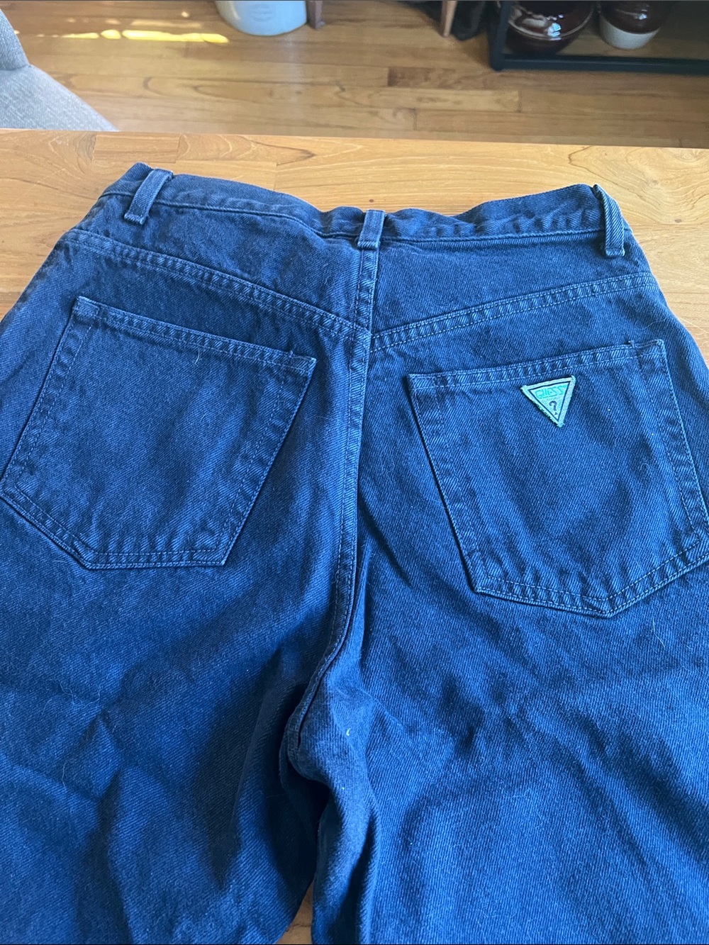 Vintage 90’s Guess jorts in navy denim size 29 - Picture 7 of 8